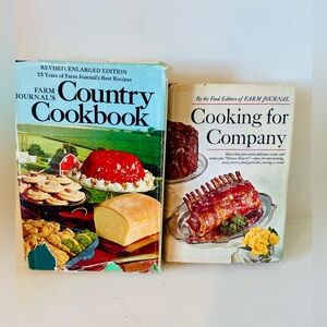 Farm Journal Pair Vintage Cookbooks Cooking for Company Country Cookbook